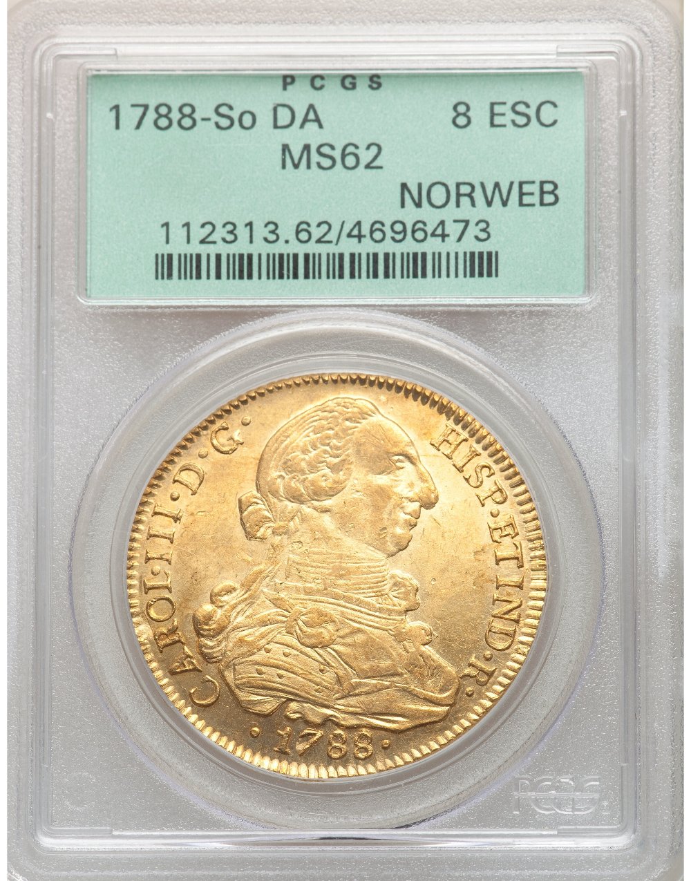 1788-8-Escudos-Chile-Santiago-Mint-#1-And-#2---US-Legal-Tender-Until-1857